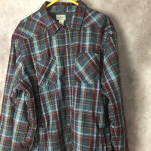 Men’s - L.L. Bean Katahdin Shirt-Jacket - XXL Snap Down plaid
